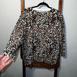 Talbots Leopard Print Sweater